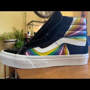 Multi colored suede Vans! Brand new and never worn